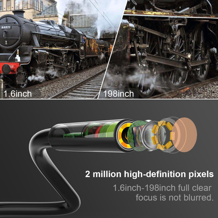 8mm 1080P IP68 Waterproof 4.3 inch Screen Single Camera Digital Endoscope, 7m, 5m, 2m