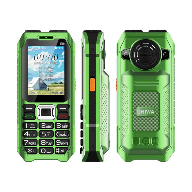 UNIWA M6000 Big Speaker Keypad Phone, 2.4 inch, Dual Flashlights, 21 Keys, SOS, FM, 4 SIM, GSM, EU Plug, US Plug, UK Plug, AU Plug