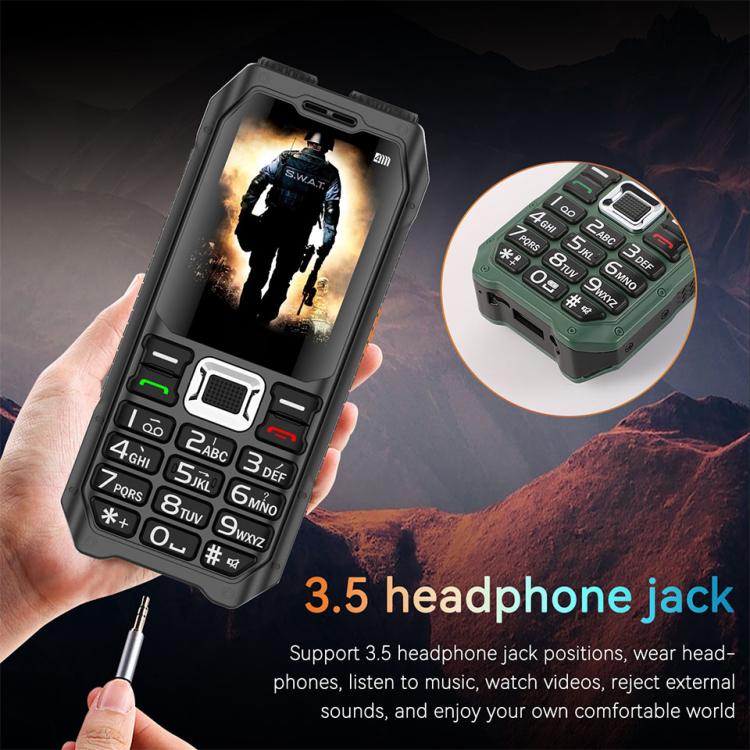 UNIWA M6000 Big Speaker Keypad Phone, 2.4 inch, Dual Flashlights, 21 Keys, SOS, FM, 4 SIM, GSM, EU Plug, US Plug, UK Plug, AU Plug
