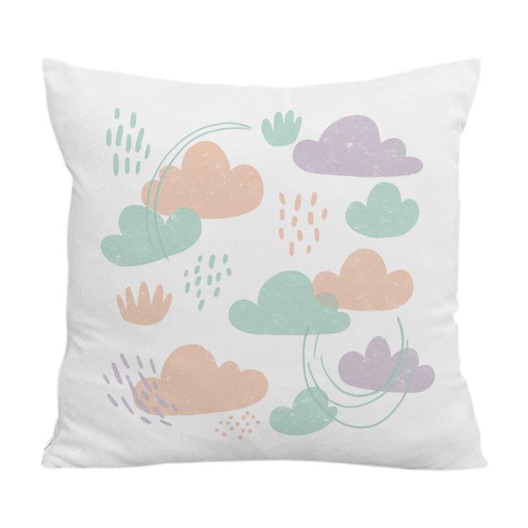Clouds Printed Sofa Pillow Case No Core Print On Your Demand, 50x50cm, 60x60cm