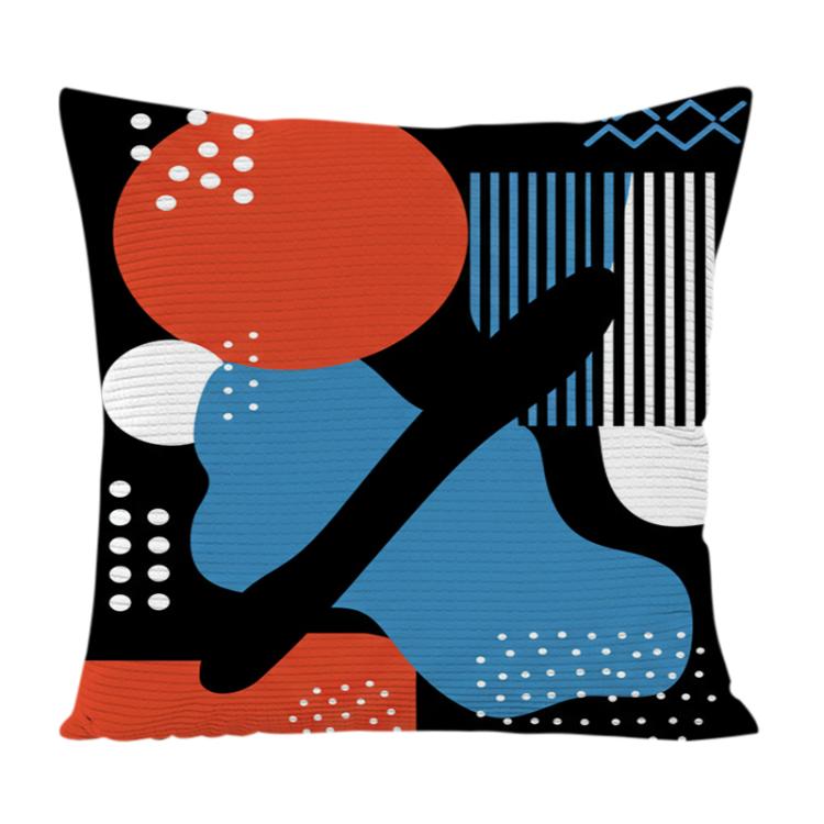Abstract Doodle Printed Sofa Pillow Case No Core Print On Your Demand, 50x50cm, 60x60cm
