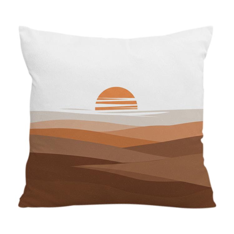 Sunset Printed Sofa Pillow With Core Print On Your Demand, 50x50cm, 60x60cm
