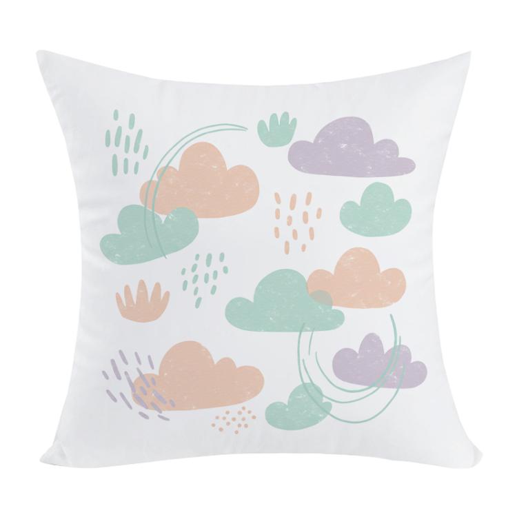 Clouds Printed Sofa Pillow With Core Print On Your Demand, 35x35cm, 40x40cm, 45x45cm