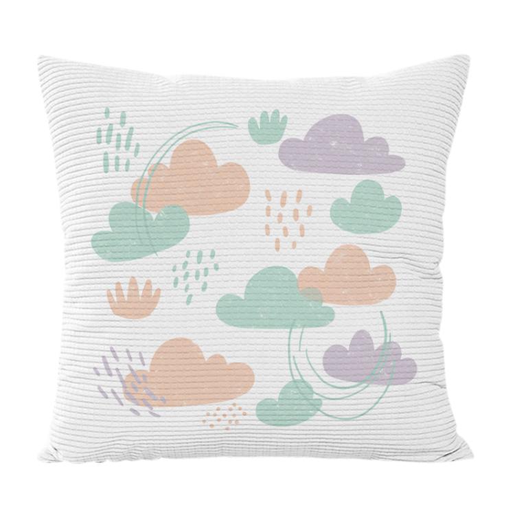 Clouds Printed Sofa Pillow With Core Print On Your Demand, 35x35cm, 40x40cm, 45x45cm
