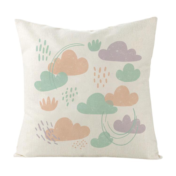 Clouds Printed Sofa Pillow With Core Print On Your Demand, 50x50cm, 60x60cm
