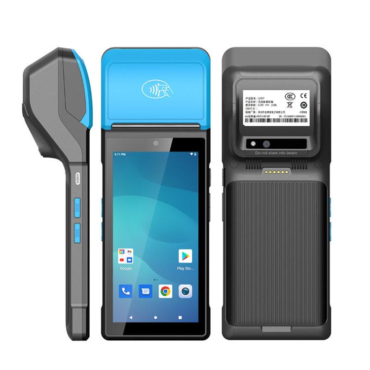 UNIWA V6P Thermal Label Printer Handheld PDA, 2GB+16GB, 5.45 inch Android 12 Mediatek MT6761 Quad Core, NFC, Network: 4G, EU Plug, US Plug, UK Plug, AU Plug