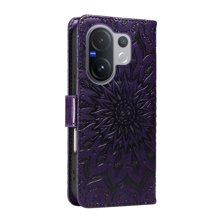 Embossed Sunflower Pattern Flip Leather Phone Case, For vivo V60 5G, For vivo Y29S 5G / Y04, For vivo V50 5G Global