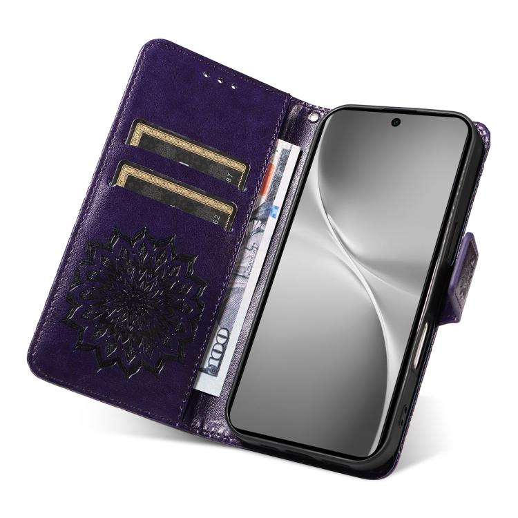 Embossed Sunflower Pattern Flip Leather Phone Case, For vivo V60 5G, For vivo Y29S 5G / Y04, For vivo V50 5G Global