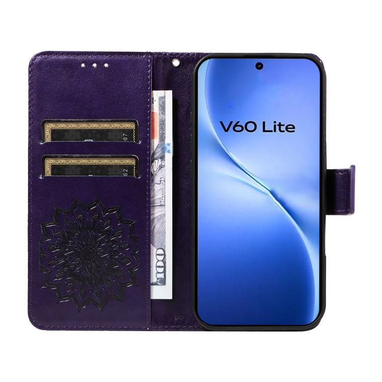 Embossed Sunflower Pattern Flip Leather Phone Case, For vivo V60 Lite 4G, For vivo Y31 5G 2025 / Y21D, For vivo Y400 5G