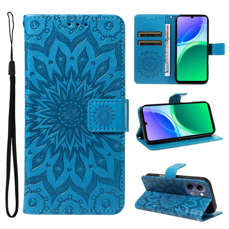 Embossed Sunflower Pattern Flip Leather Phone Case, For vivo Y05 4G / vivo Y21 5G 2026, For vivo V70 FE 5G, For vivo V70 5G Global / V70 Elite 5G