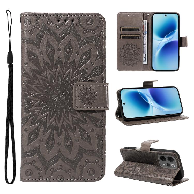 Embossed Sunflower Pattern Flip Leather Phone Case, For vivo Y05 4G / vivo Y21 5G 2026, For vivo V70 FE 5G, For vivo V70 5G Global / V70 Elite 5G