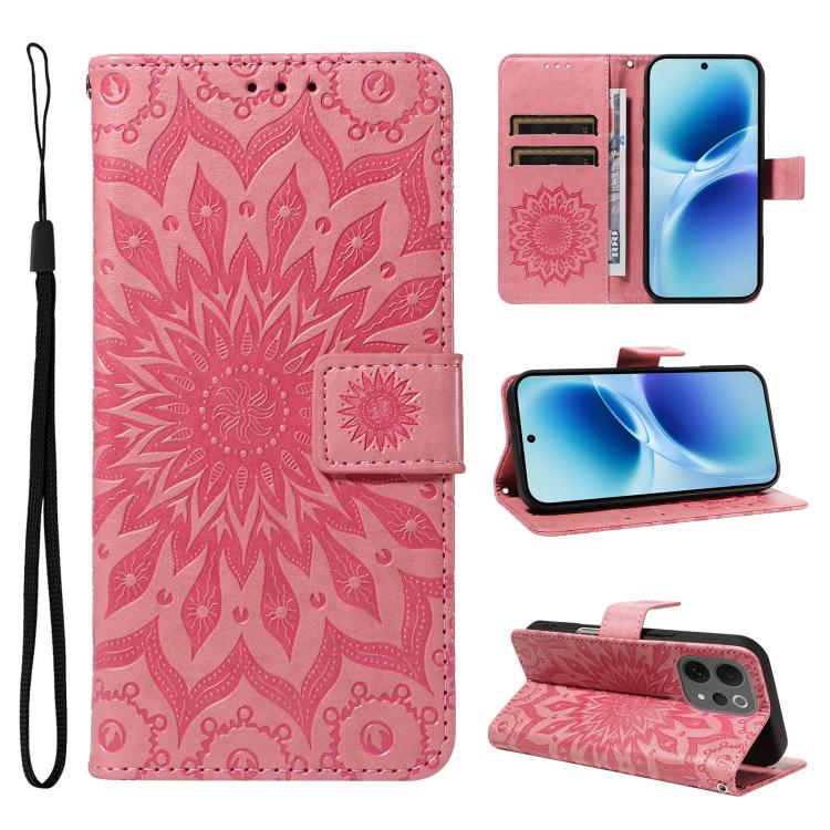 Embossed Sunflower Pattern Flip Leather Phone Case, For vivo Y05 4G / vivo Y21 5G 2026, For vivo V70 FE 5G, For vivo V70 5G Global / V70 Elite 5G