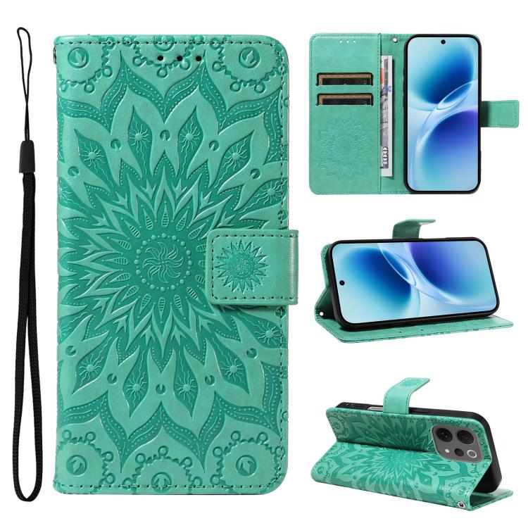 Embossed Sunflower Pattern Flip Leather Phone Case, For vivo Y05 4G / vivo Y21 5G 2026, For vivo V70 FE 5G, For vivo V70 5G Global / V70 Elite 5G