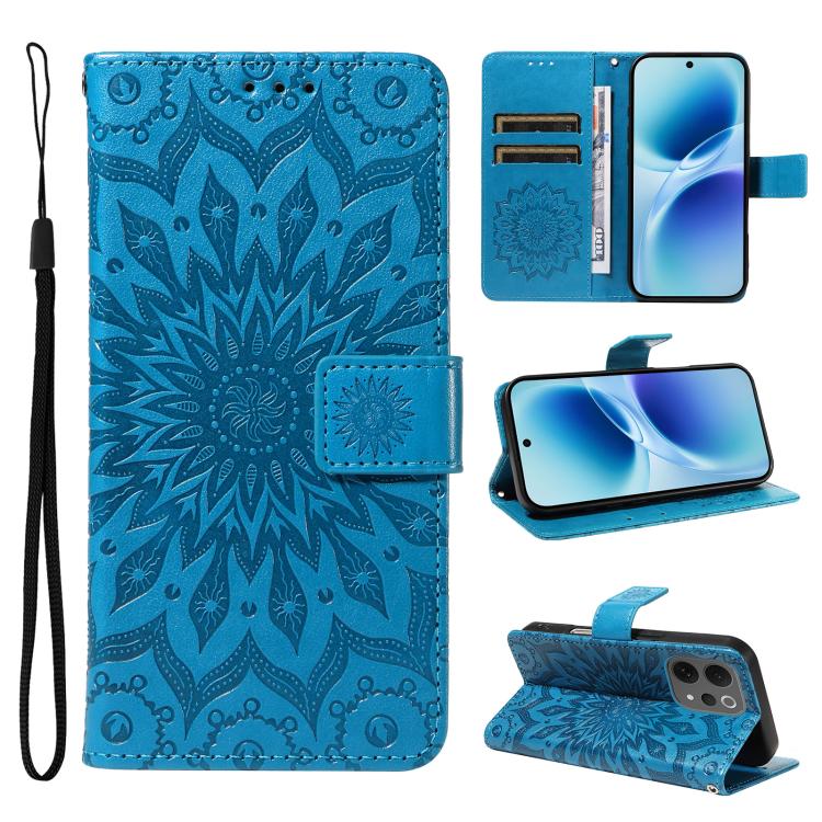 Embossed Sunflower Pattern Flip Leather Phone Case, For vivo Y05 4G / vivo Y21 5G 2026, For vivo V70 FE 5G, For vivo V70 5G Global / V70 Elite 5G