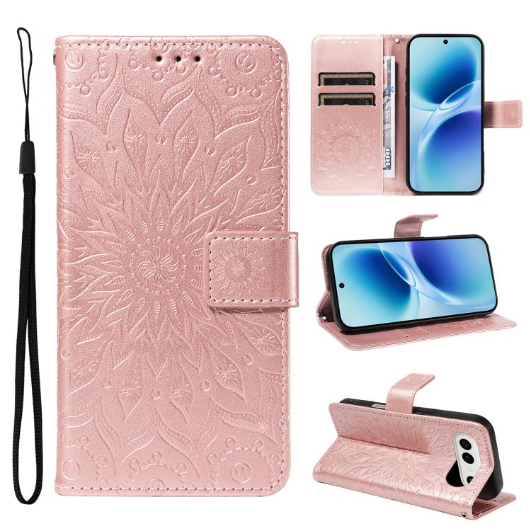 Embossed Sunflower Pattern Flip Leather Phone Case, For vivo S50 Pro mini 5G, For vivo X300 Pro, For vivo X300