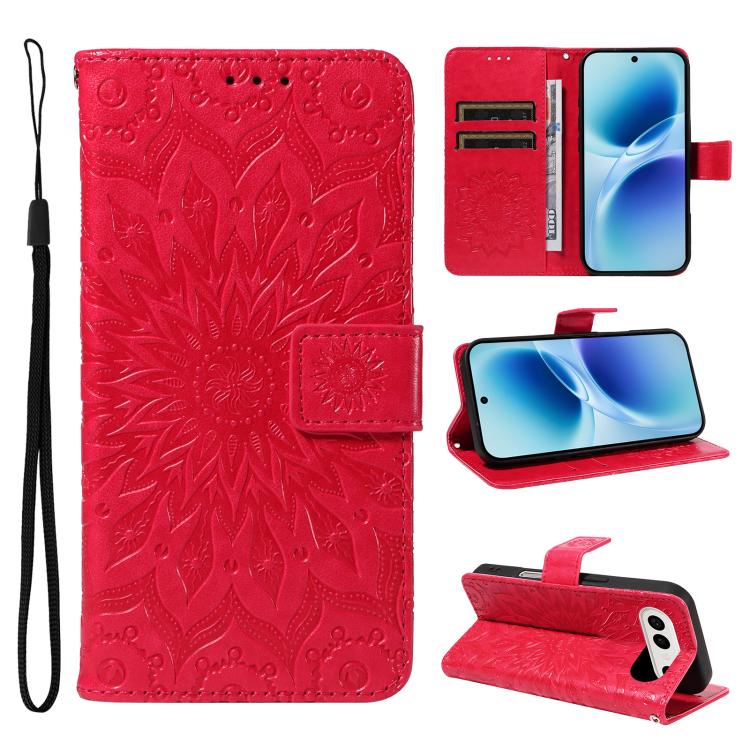 Embossed Sunflower Pattern Flip Leather Phone Case, For vivo S50 Pro mini 5G, For vivo X300 Pro, For vivo X300