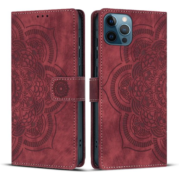 Mandala Embossed Retro Frosted Leather Phone Case, For iPhone 12 mini / 13 mini, For iPhone 12 / 12 Pro, For iPhone 12 Pro Max, For iPhone 11 Pro Max