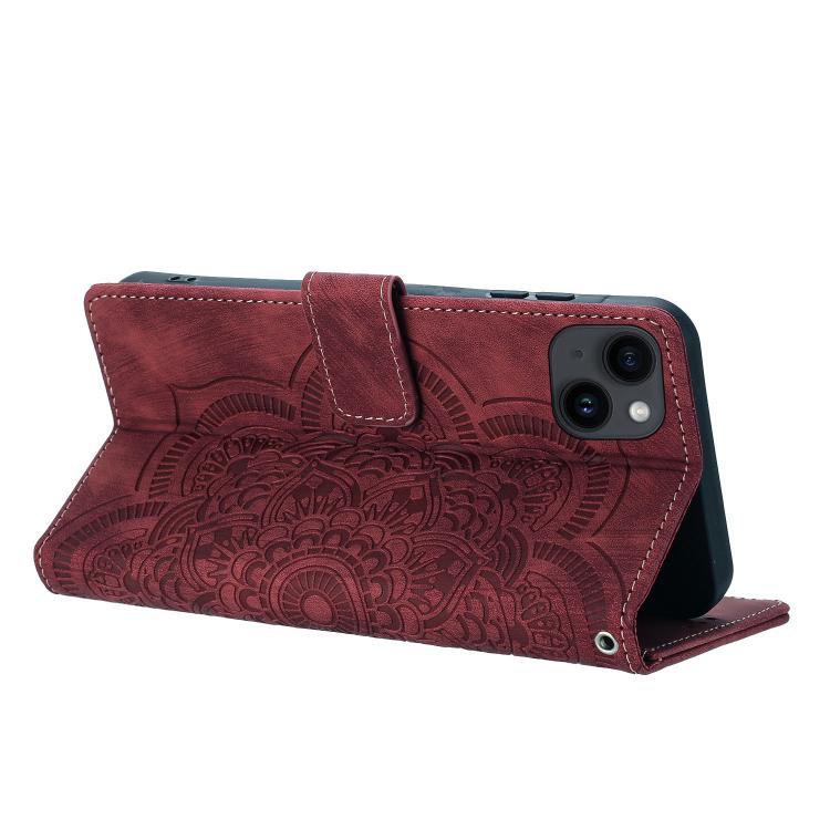 Mandala Embossed Retro Frosted Leather Phone Case, For iPhone 12 mini / 13 mini, For iPhone 12 / 12 Pro, For iPhone 12 Pro Max, For iPhone 11 Pro Max