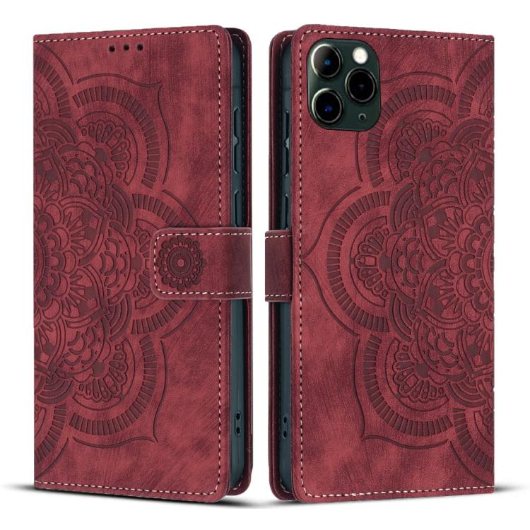 Mandala Embossed Retro Frosted Leather Phone Case, For iPhone 12 mini / 13 mini, For iPhone 12 / 12 Pro, For iPhone 12 Pro Max, For iPhone 11 Pro Max