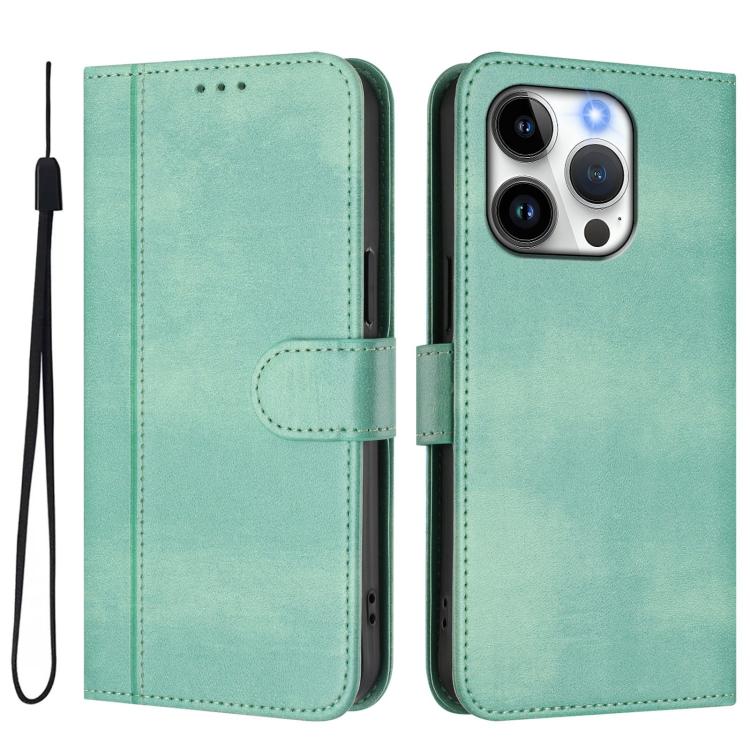 Line Splicing Buckle Retro Leather Phone Case, For iPhone 13 Pro Max, For iPhone 13 Pro, For iPhone 13 mini
