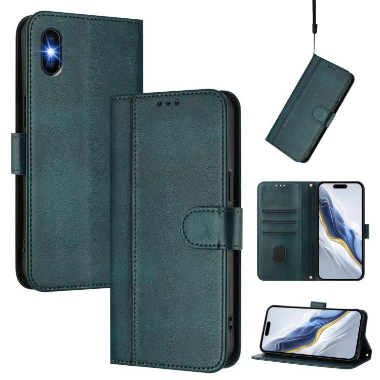 Line Splicing Buckle Retro Leather Phone Case, For iPhone X / XS, For iPhone XR, For iPhone XS Max