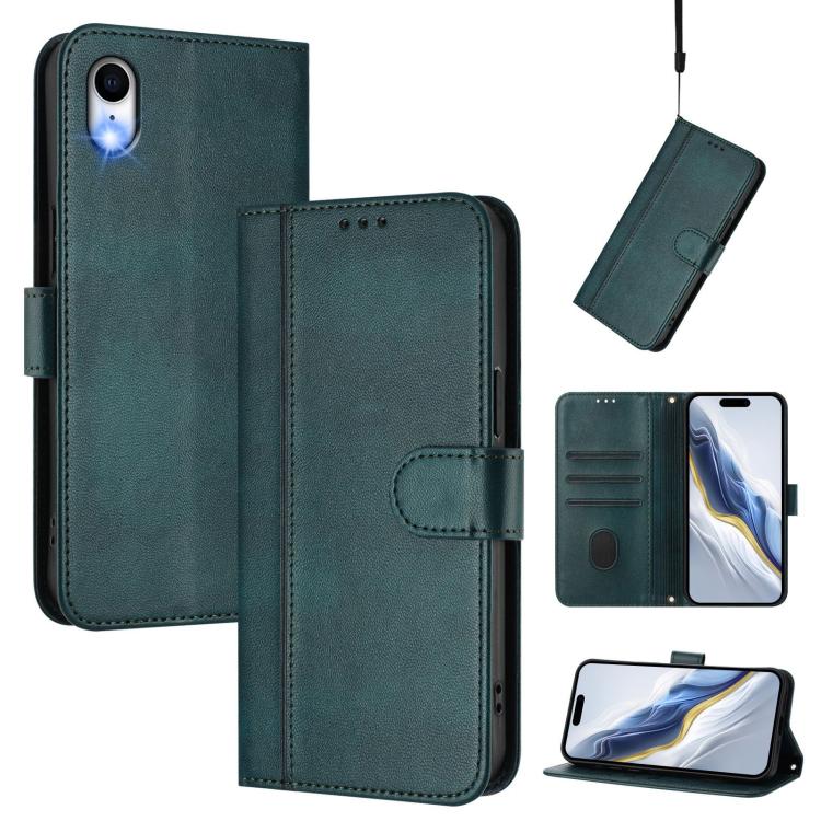 Line Splicing Buckle Retro Leather Phone Case, For iPhone X / XS, For iPhone XR, For iPhone XS Max