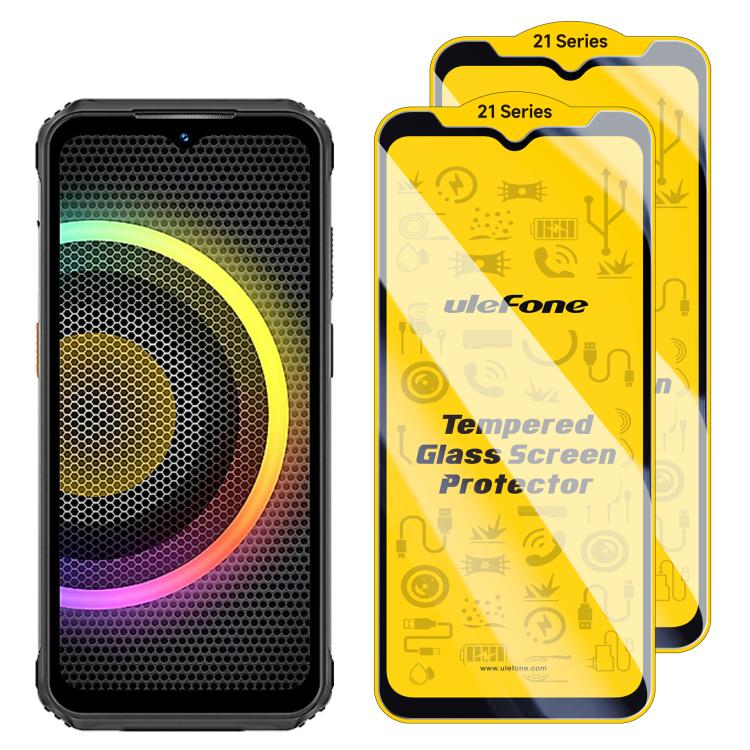 2pcs / Pack Ulefone 9H HD Anti Fingerprint Tempered Glass Screen Protector, For Ulefone Armor X12 Pro, For Ulefone Armor 21