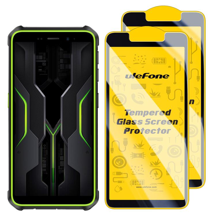 2pcs / Pack Ulefone 9H HD Anti Fingerprint Tempered Glass Screen Protector, For Ulefone Armor X12 Pro, For Ulefone Armor 21