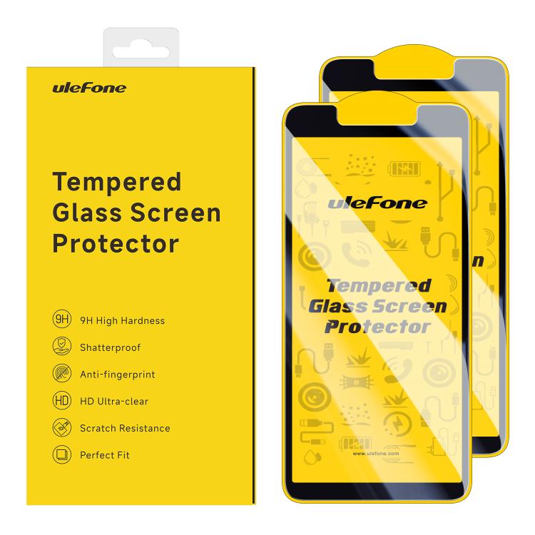 2pcs / Pack Ulefone 9H HD Anti Fingerprint Tempered Glass Screen Protector, For Ulefone Armor X12 Pro, For Ulefone Armor 21