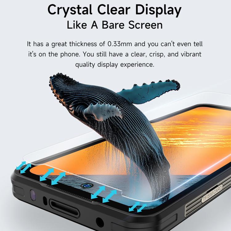 2pcs / Pack Ulefone 9H HD Anti Fingerprint Tempered Glass Screen Protector, For Ulefone Armor X12 Pro, For Ulefone Armor 21