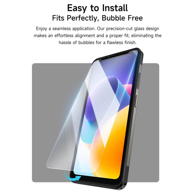 2pcs / Pack Ulefone 9H HD Anti Fingerprint Tempered Glass Screen Protector, For Ulefone Armor X12 Pro, For Ulefone Armor 21