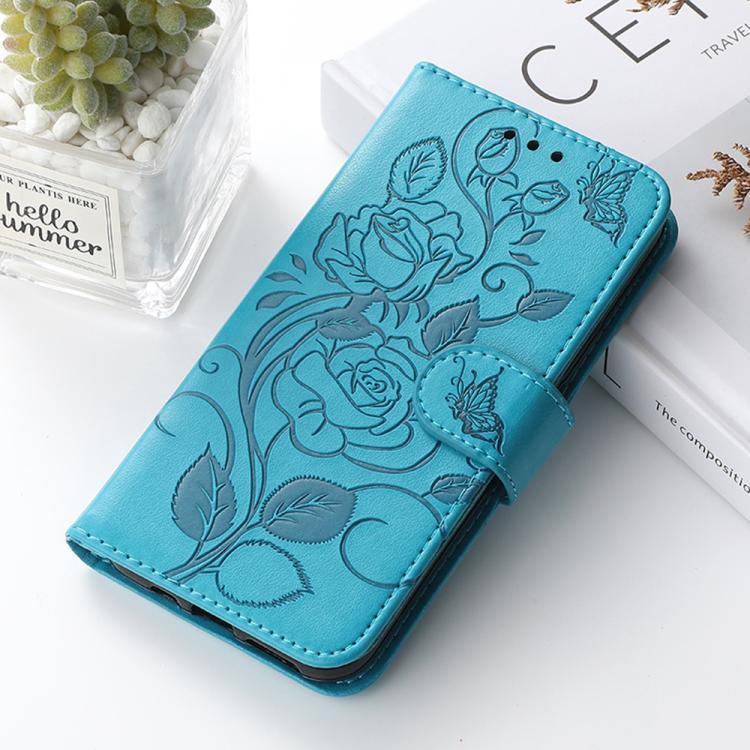 Rose Butterfly Embossed Leather Phone Case, For iPhone Air