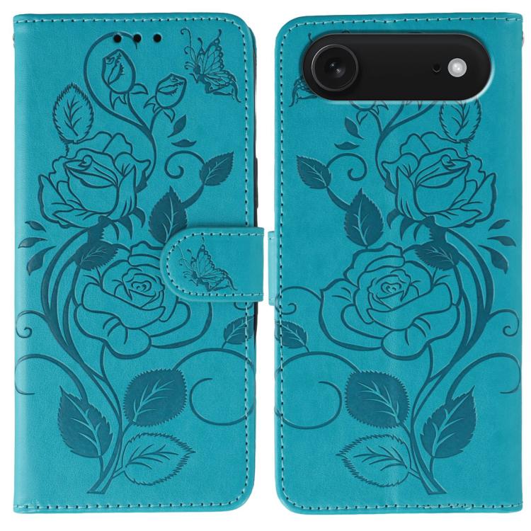 Rose Butterfly Embossed Leather Phone Case, For iPhone Air