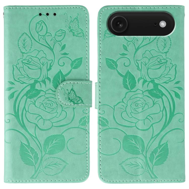 Rose Butterfly Embossed Leather Phone Case, For iPhone Air
