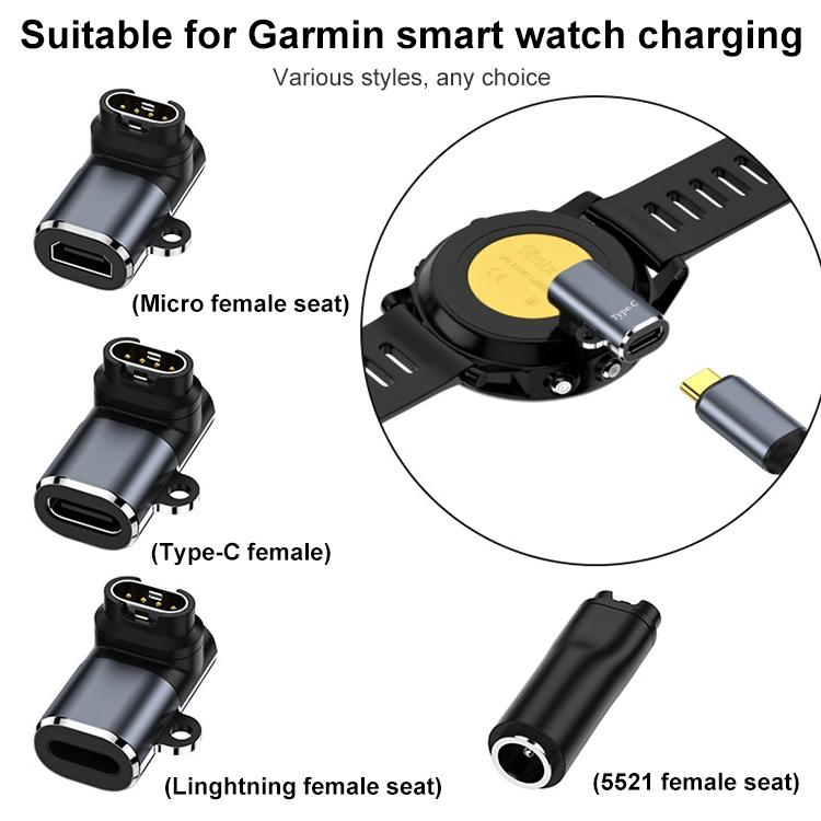 For Garmin Fenix 8 / 7X / vivoactive 6 xDfind Watch Charging Adapter, Straight