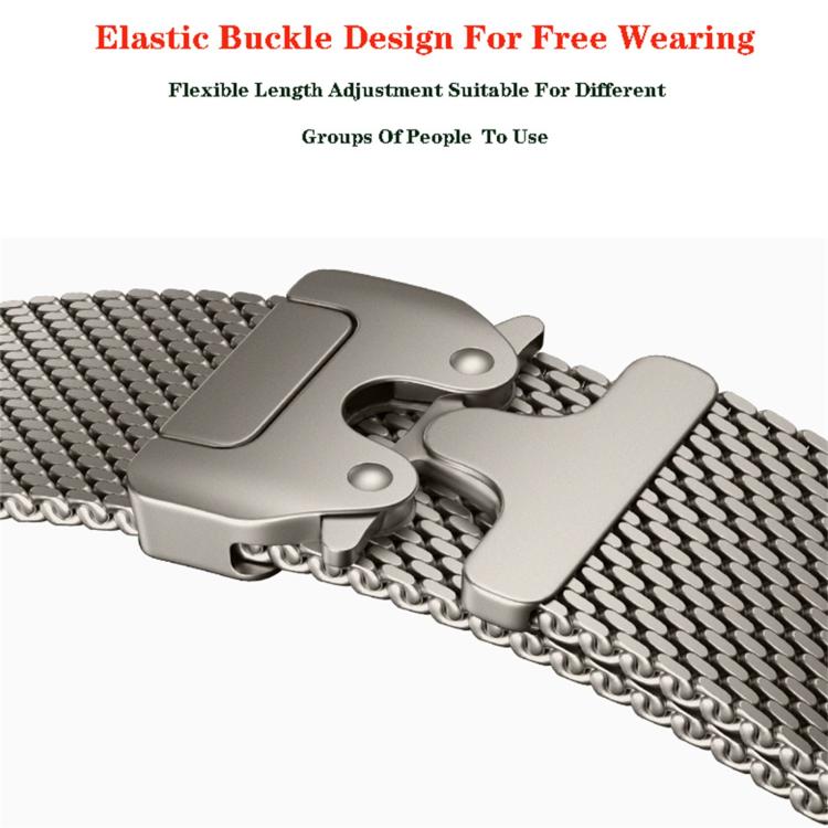 xDfind Umbrella Buckle Fine Mesh Milanese Stainless Steel Watch Band, For Apple Watch 46mm / 49mm / 45mm / 44mm Fine Mesh, For Apple Watch 42mm / 41mm / 40mm / 38mm Fine Mesh