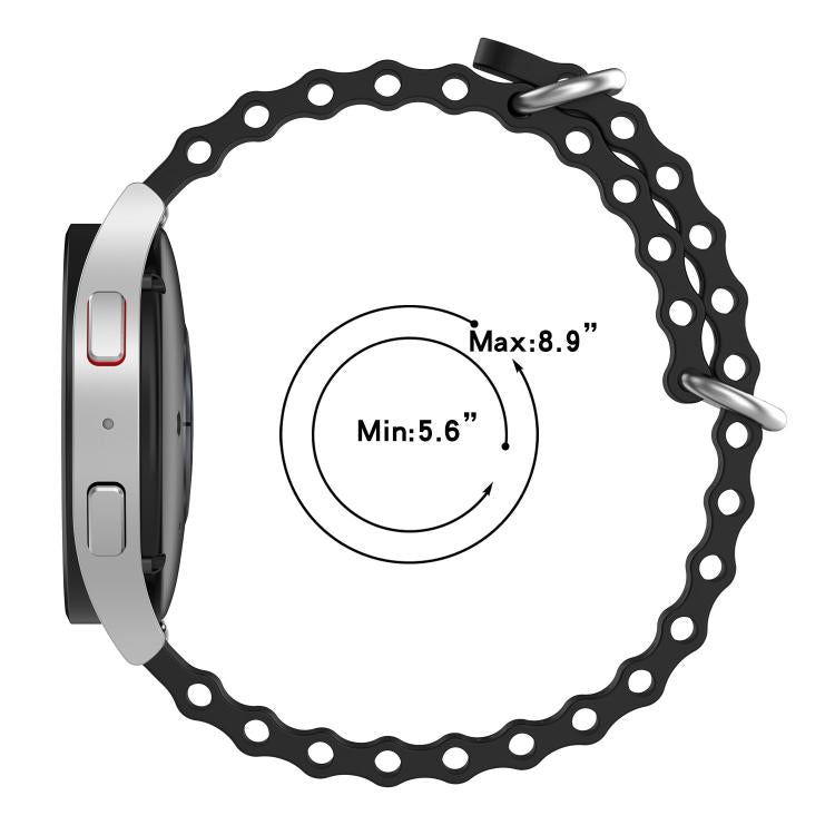 xDfind Ocean Style Silicone Solid Color Watch Band, 20mm, 22mm