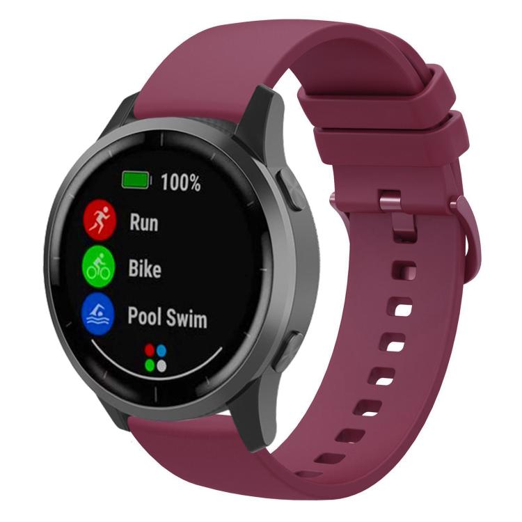 xDfind Flat Pure Color Silicone Watch Band, 20mm, 22mm