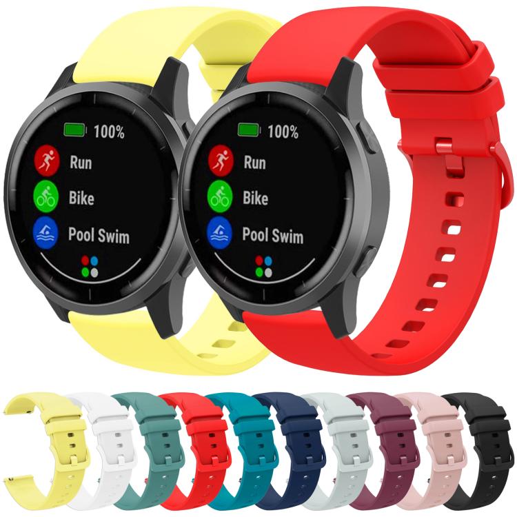 xDfind Flat Pure Color Silicone Watch Band, 18mm