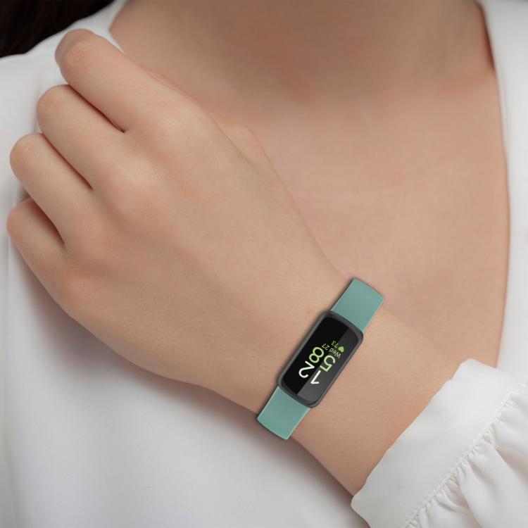 For Fitbit Inspire 3 xDfind Solid Color Silicone Watch Band, S, L