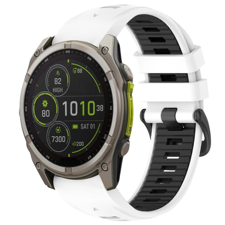 xDfind Dual Color Quick Release Steel Buckle Silicone Watch Band, For Garmin 20mm