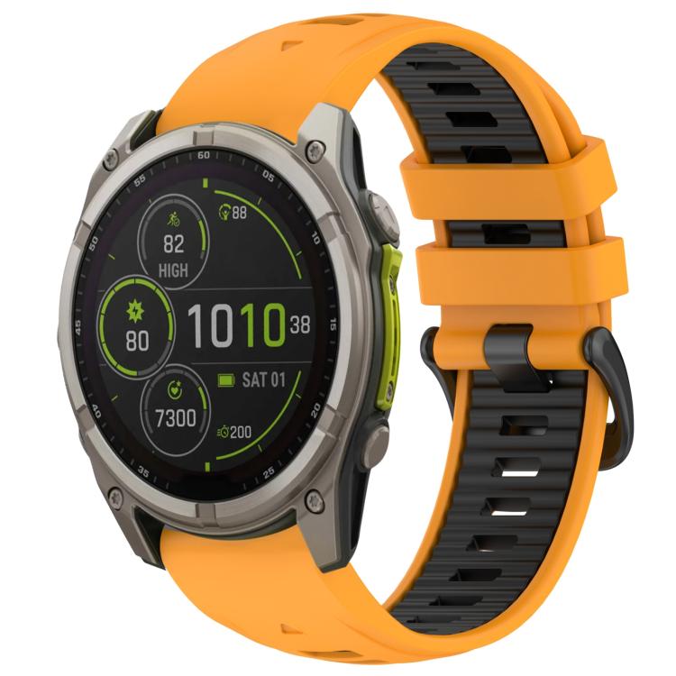 xDfind Dual Color Quick Release Steel Buckle Silicone Watch Band, For Garmin 20mm