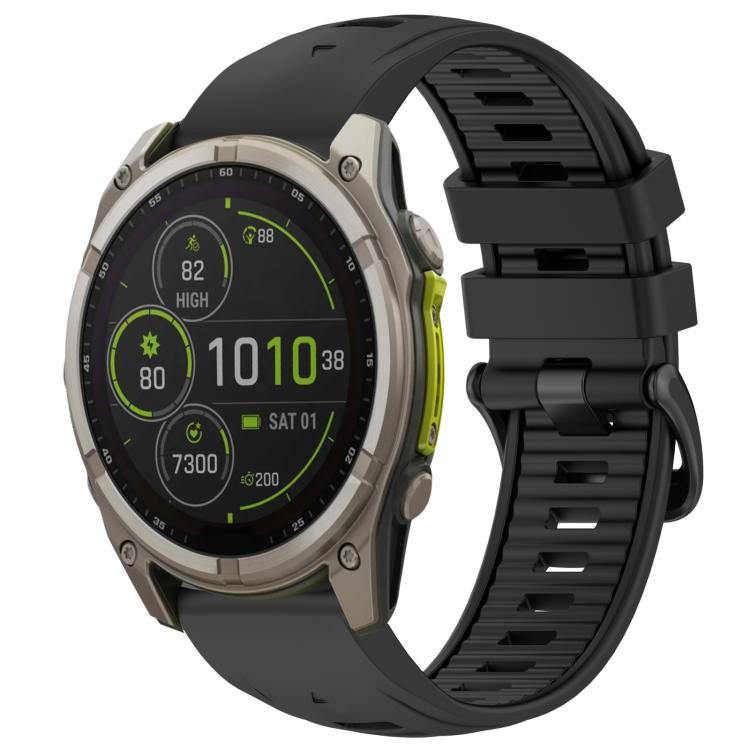 xDfind Dual Color Quick Release Steel Buckle Silicone Watch Band, For Garmin 20mm