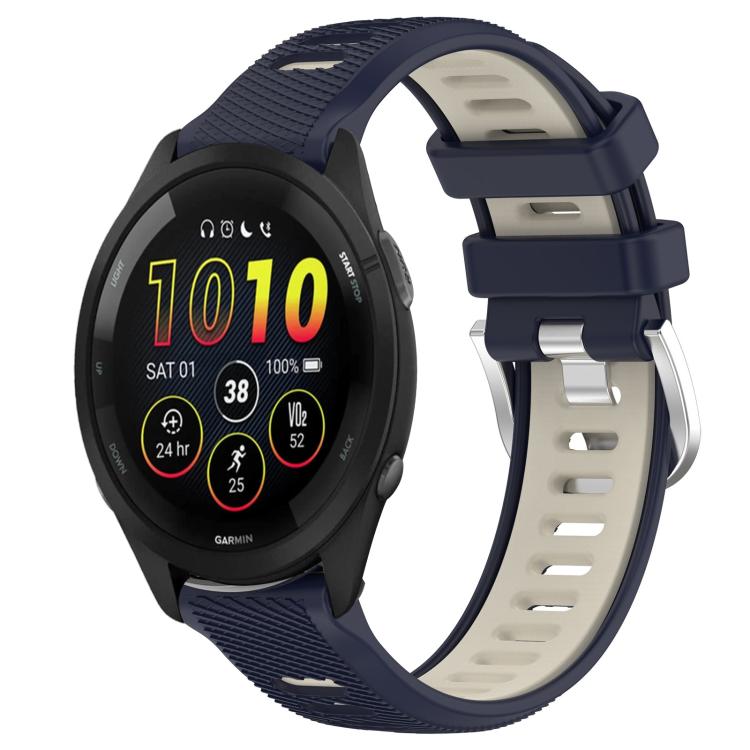 xDfind Sports Two-Color Steel Buckle Silicone Watch Band, For Garmin 22mm, For Garmin 18mm