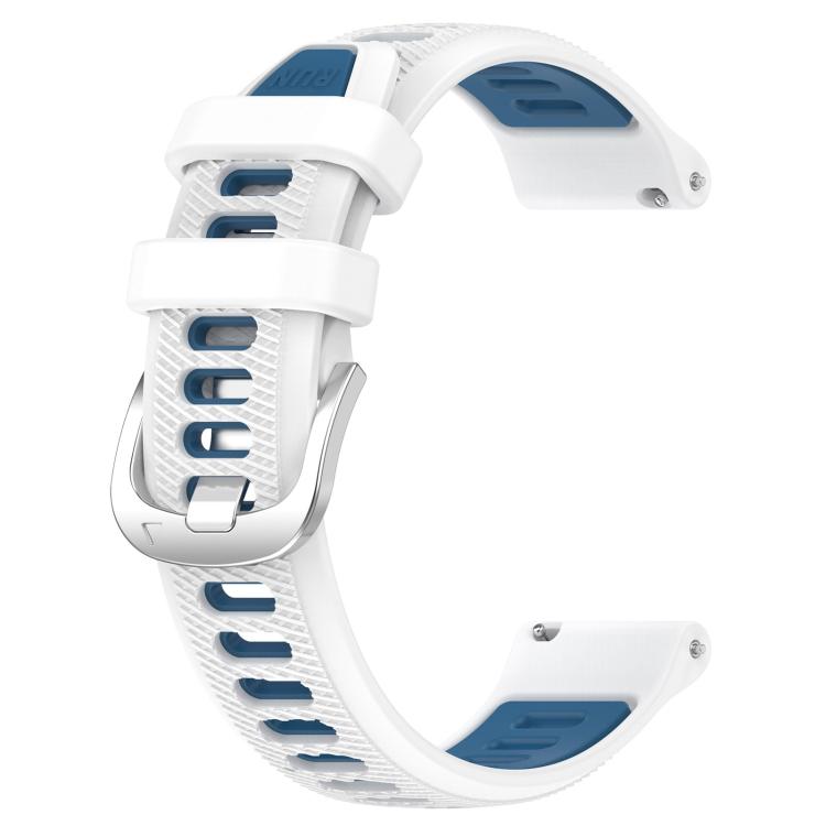 xDfind Sports Two-Color Steel Buckle Silicone Watch Band, For Garmin 22mm, For Garmin 18mm