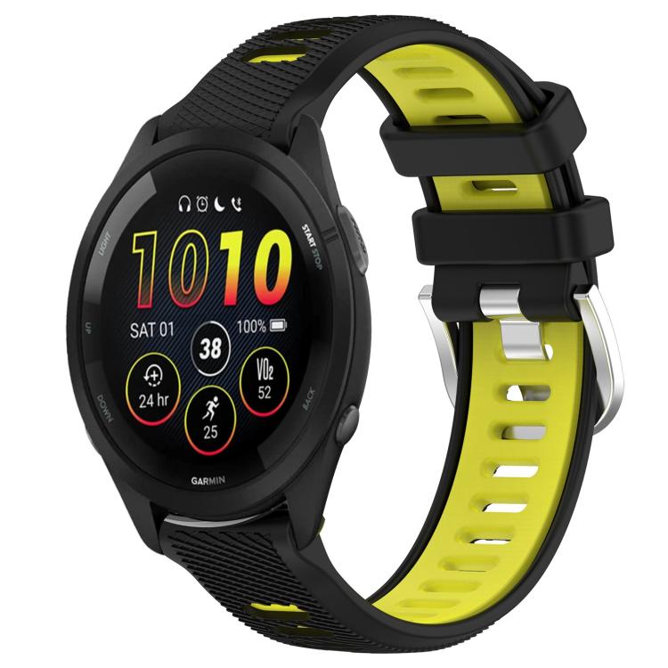 xDfind Sports Two-Color Steel Buckle Silicone Watch Band, For Garmin 22mm, For Garmin 18mm
