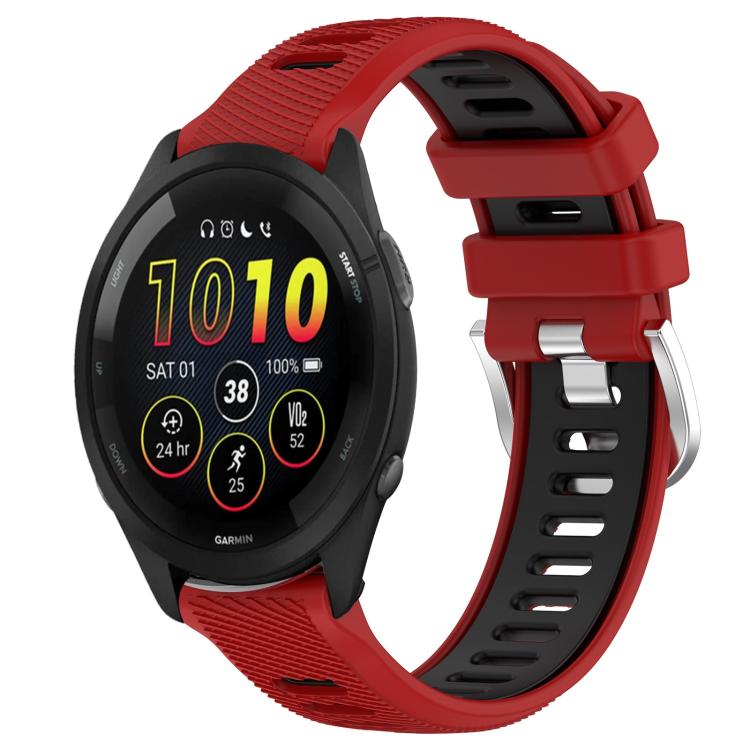 xDfind Sports Two-Color Steel Buckle Silicone Watch Band, For Garmin 22mm, For Garmin 18mm