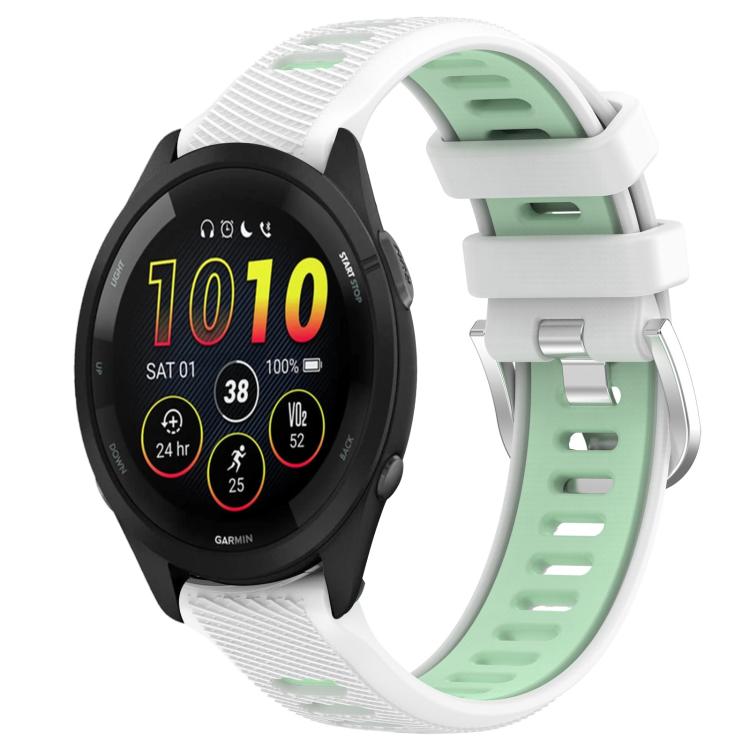 xDfind Sports Two-Color Steel Buckle Silicone Watch Band, For Garmin 20mm