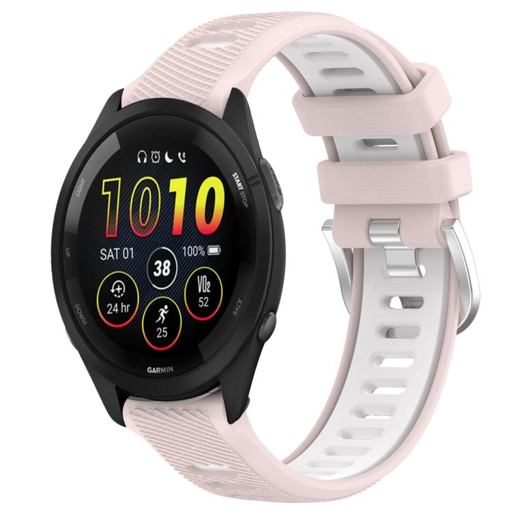 xDfind Sports Two-Color Steel Buckle Silicone Watch Band, For Garmin 20mm