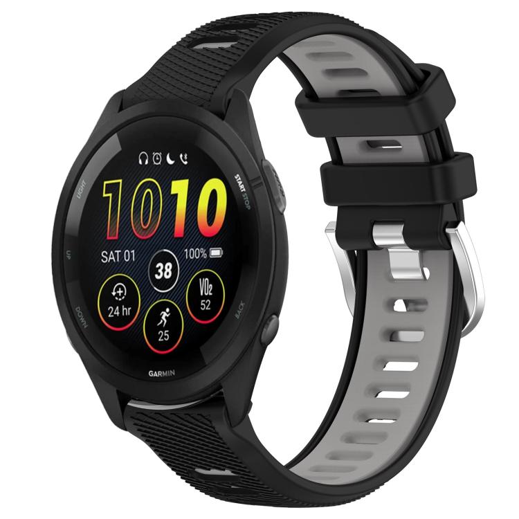 xDfind Sports Two-Color Steel Buckle Silicone Watch Band, For Garmin 20mm